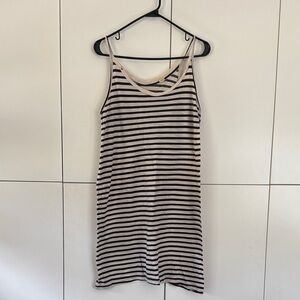 EUC Skargorn Black & White Striped Tank Mini Dress